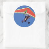 Microlight Flying in Sky, Western Cape Runder Aufkleber (Tasche)