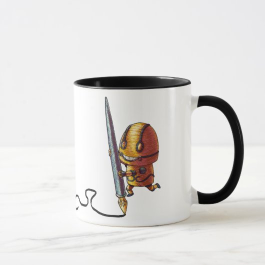 Micromajig Gekritzel + Logo Tasse (Rechts)