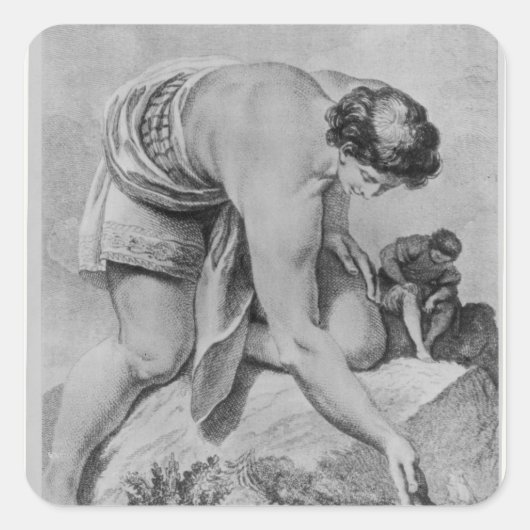 Micromegas holt geschickt das Schiff ein Quadratischer Aufkleber (Vorderseite)