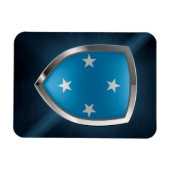 Micronesia Metallic Emblem Magnet (Horizontal)