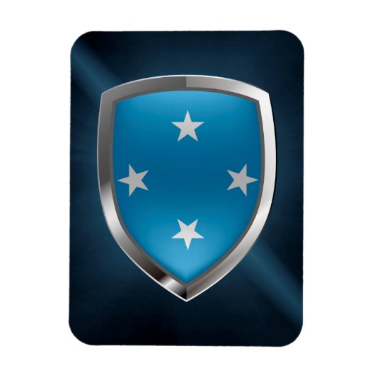 Micronesia Metallic Emblem Magnet (Vertikal)