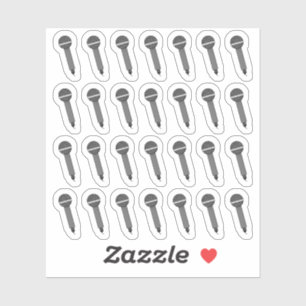 Microphone Karaoke Konzert Podcast Bujo Planner Aufkleber