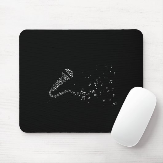 Microphone Musiknoten Karaoke Gesang Mic Geschenk Mousepad (Mit Mouse)