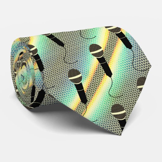 Microphone Neck Tie Krawatte (Gerollt)