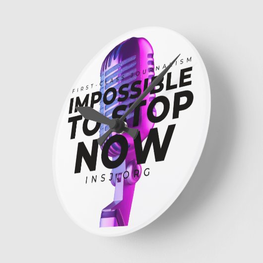 Microphone Runde Wanduhr (Winkel)