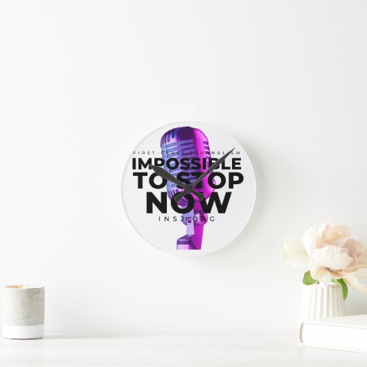 Microphone Runde Wanduhr (Zuhause)