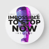 Microphone Runde Wanduhr (Vorderseite)