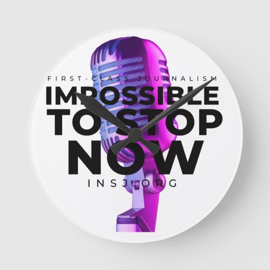 Microphone Runde Wanduhr (Vorderseite)