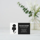 Microphone Singer | Talk Show Host Visitenkarte (Stehend Vorderseite)