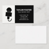 Microphone Singer | Talk Show Host Visitenkarte (Vorne/Hinten)