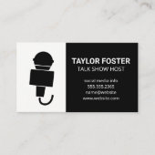 Microphone Singer | Talk Show Host Visitenkarte (Vorderseite)