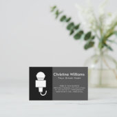 Microphone Singer Talk Show Visitenkarte (Stehend Vorderseite)