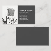 Microphone Singer Visitenkarte (Vorne/Hinten)