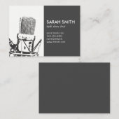 Microphone Singer Visitenkarte (Vorne/Hinten)