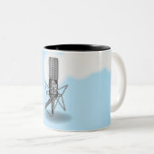 Microphone Sky Zweifarbige Tasse (VorderseiteRechts)