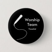 MicrophoneWhite, Sänger, WorshipTeam Button (Vorderseite)