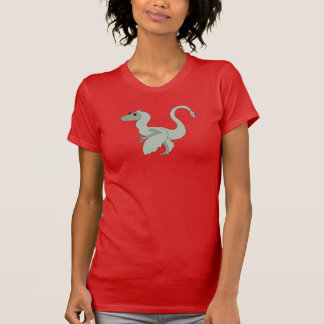 Microraptor Dinosaur Erwachsener Rot T-Shirt