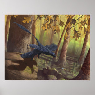 Microraptor Start-Druck Poster