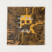 Microschema texture illustrationchip,micro,backgro wandteppich (Vorderseite (Horizontal))