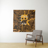 Microschema texture illustrationchip,micro,backgro wandteppich (Beispiel (Horizontal))