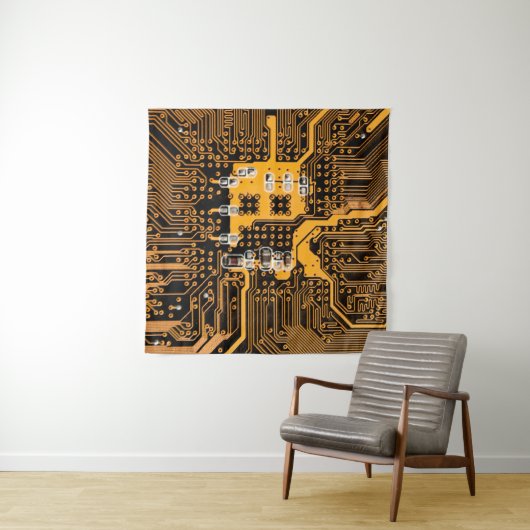 Microschema texture illustrationchip,micro,backgro wandteppich (Beispiel (Horizontal))