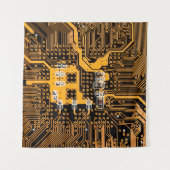 Microschema texture illustrationchip,micro,backgro wandteppich (Vorderseite)