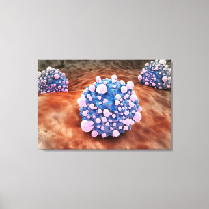 Microscipic Ansicht von Leinwanddruck