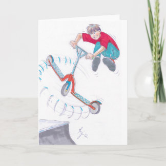 Microscooter-Cartoon Karte