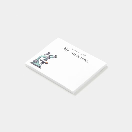 Microscope-Labrador für Wissenschaftslehrer Post-it Klebezettel (angewinkelt)