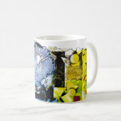 Microscopic Marine Art: Blue Thalassiosira Mug Kaffeetasse (VorderseiteRechts)