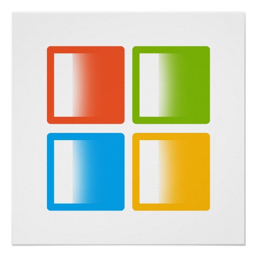 Microsoft-Logo-Kunst Poster (Vorderseite)