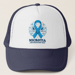 Microtia Awareness National Day Oar Blue Ribbon Truckerkappe