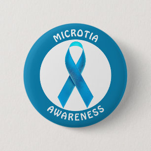 Microtia Blaues Bewusstseinsband Button