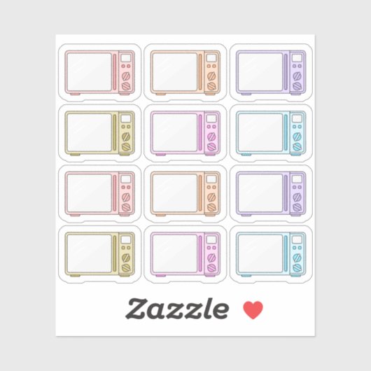 Microwave Meal Kitchen Chores Reinigen der Erinner Aufkleber (Blatt)