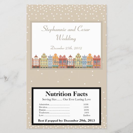 Microwave Popcorn Wrapper Altstadt Weihnachten Flyer (Vorne)