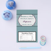 Microwave Popcorn Wrapper Aquamarin Blue Damask/St Flyer (Einzeln)