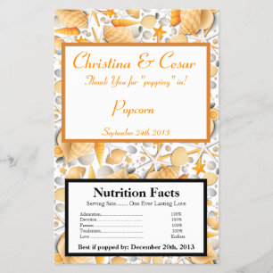 Microwave Popcorn Wrapper Assorted Seashells Orang Flyer