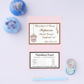Microwave Popcorn Wrapper Birdcage/Pink Stripes ca Flyer (Einzeln)