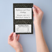 Microwave Popcorn Wrapper Black and Grau Damask Flyer (Handgriff)