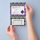 Microwave Popcorn Wrapper Black Lila Damask Flyer (Handgriff)