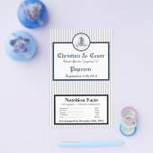 Microwave Popcorn Wrapper Blue Seepferd Streifen Flyer (Einzeln)