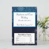 Microwave Popcorn Wrapper Blue Stars und Snowflake (Stehend Vorderseite)