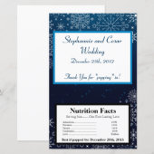 Microwave Popcorn Wrapper Blue Stars und Snowflake (Vorne/Hinten)