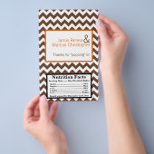 Microwave Popcorn Wrapper Brown Orange Zickzack Flyer (Handgriff)