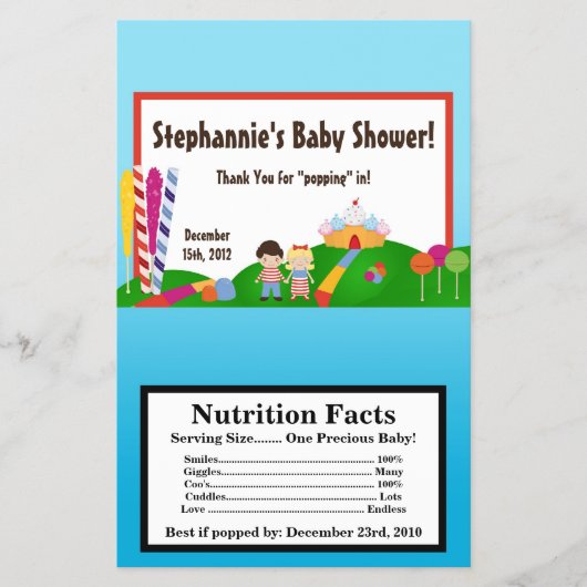 Microwave Popcorn Wrapper Candy Land Ice Creme Flyer (Vorne)