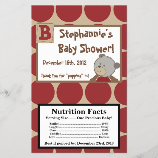 Microwave Popcorn Wrapper Cocalos Buttons Flyer (Vorne)