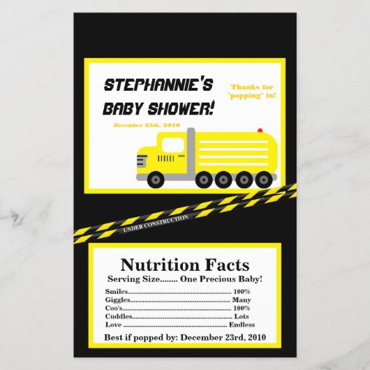 Microwave Popcorn Wrapper Construction Flyer (Vorne)