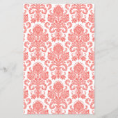 Microwave Popcorn Wrapper Coral White Damask Lace Flyer (Hinten)