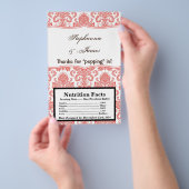Microwave Popcorn Wrapper Coral White Damask Lace Flyer (Handgriff)