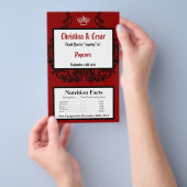 Microwave Popcorn Wrapper Crimson Red Verziert Emb Flyer (Handgriff)